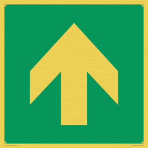 E907 Safe condition: Up / forwards arrow (90 deg supplimentary)